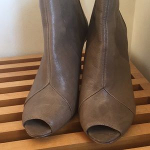Open toed ankle boots